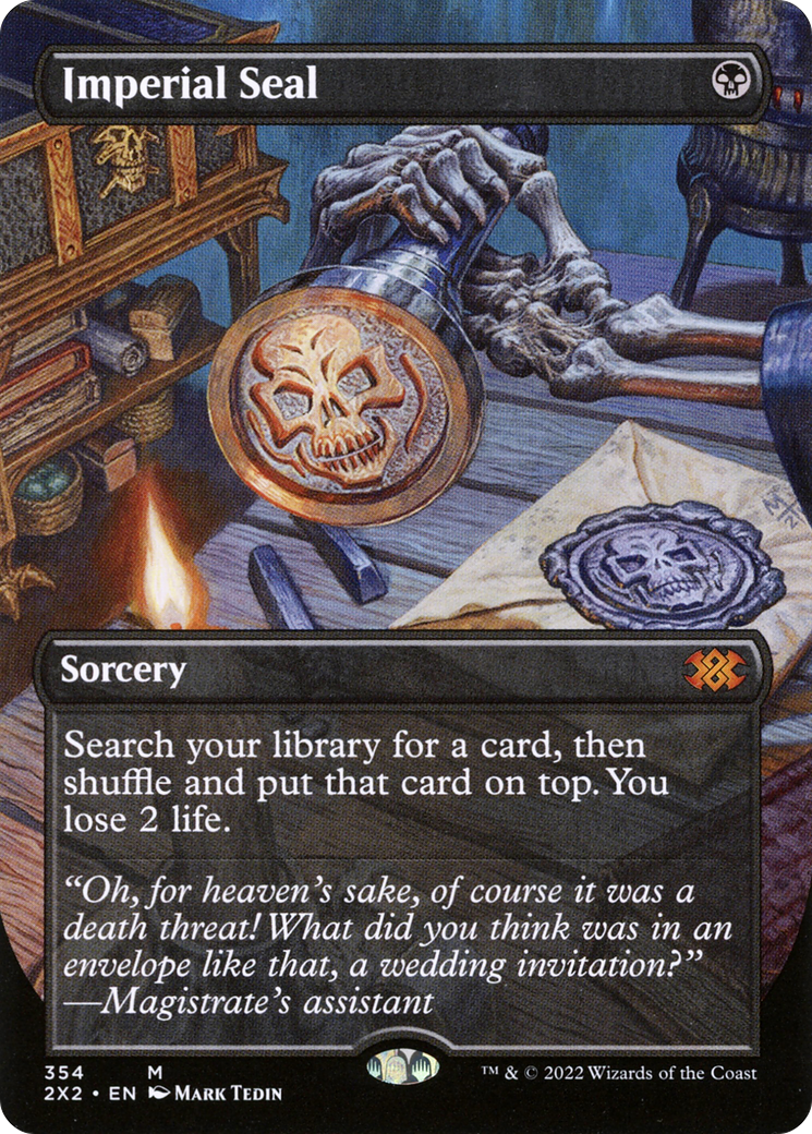 FOIL Imperial Seal (Borderless) (2X2-354) - Double Masters 2022 - Magic The Gathering