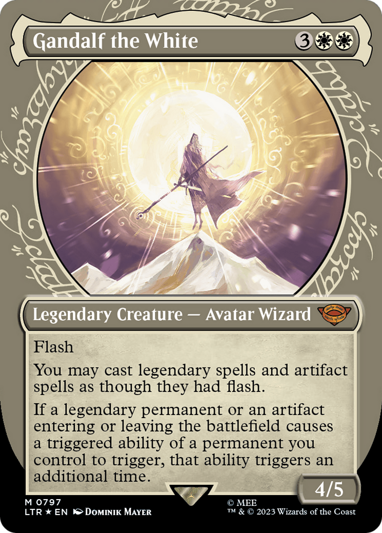 FOIL Gandalf the White (Showcase) (Surge Foil) (LTR-797) - The Lord of the Rings: Tales of Middle-earth - Magic The Gathering