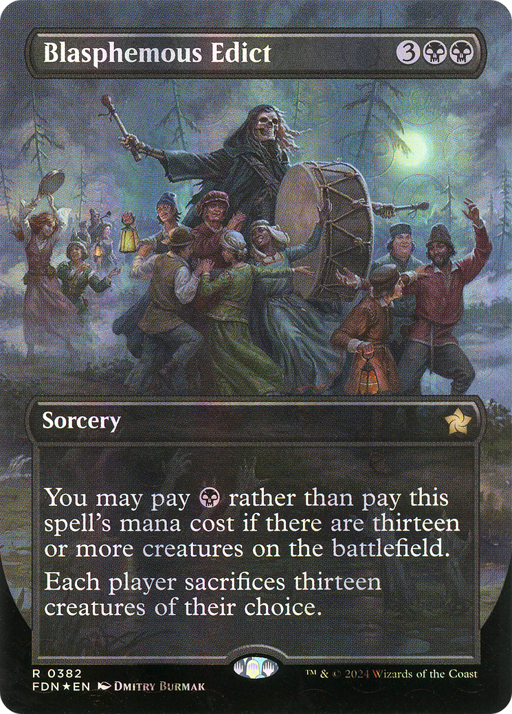 FOIL Blasphemous Edict (FDN-382) - Foundations - Magic The Gathering