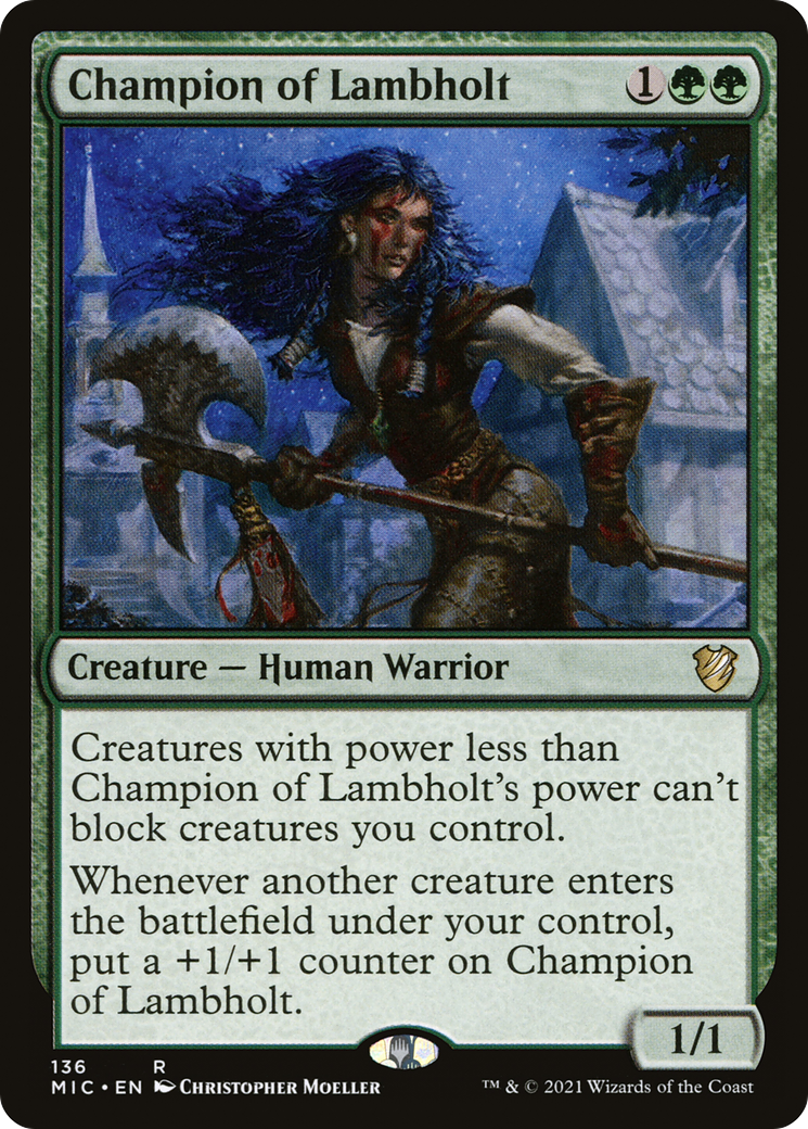 Champion of Lambholt (MIC-136) - Midnight Hunt Commander - Magic The Gathering