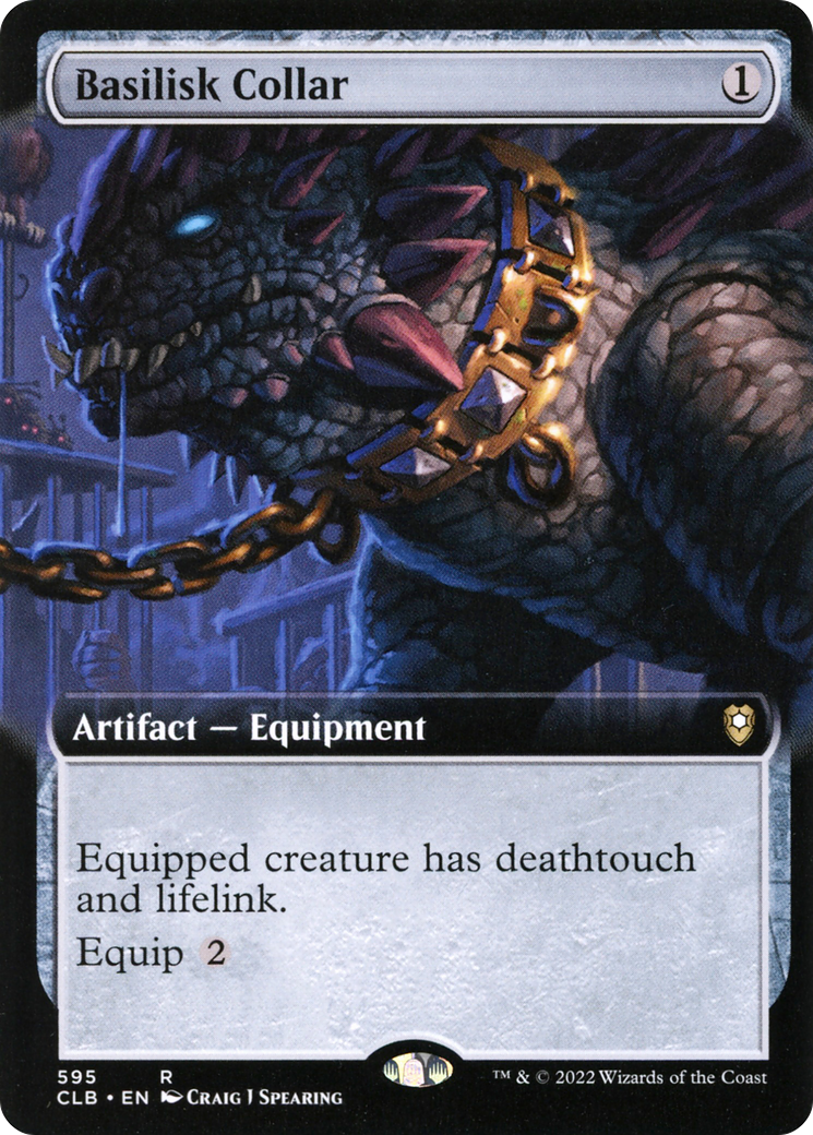 Basilisk Collar (Extended Art) (CLB-595) - Commander Legends: Battle for Baldur's Gate - Magic The Gathering