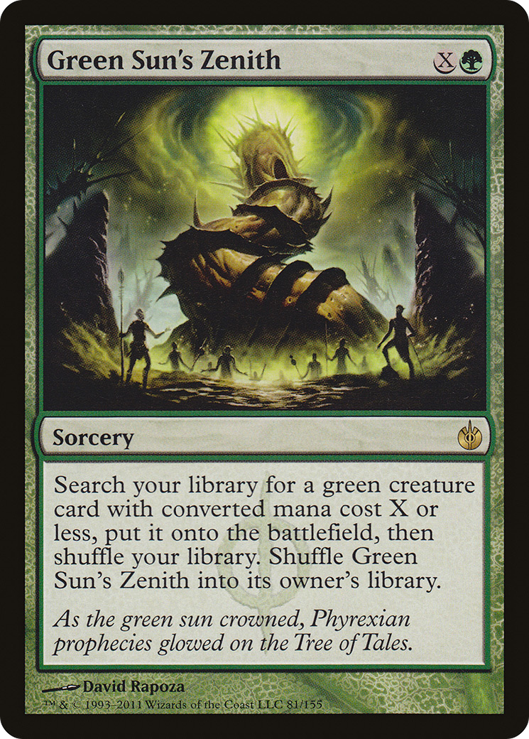 Green Sun's Zenith (MBS-081) - Mirrodin Besieged - Magic The Gathering