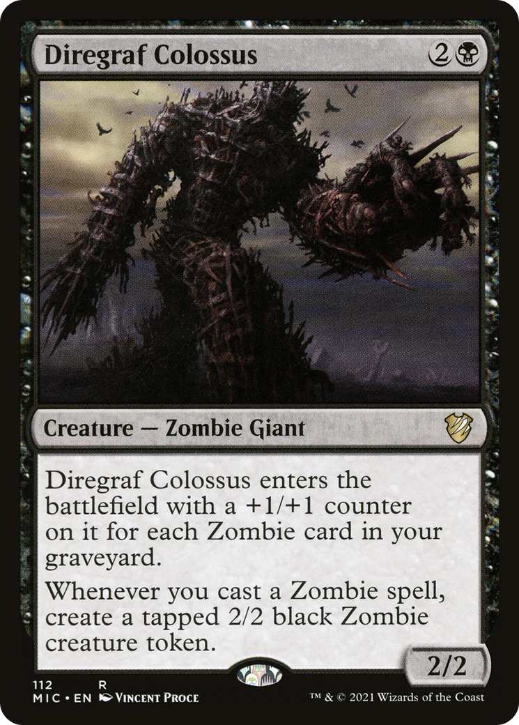 Diregraf Colossus (MIC-112) - Midnight Hunt Commander - Magic The Gathering