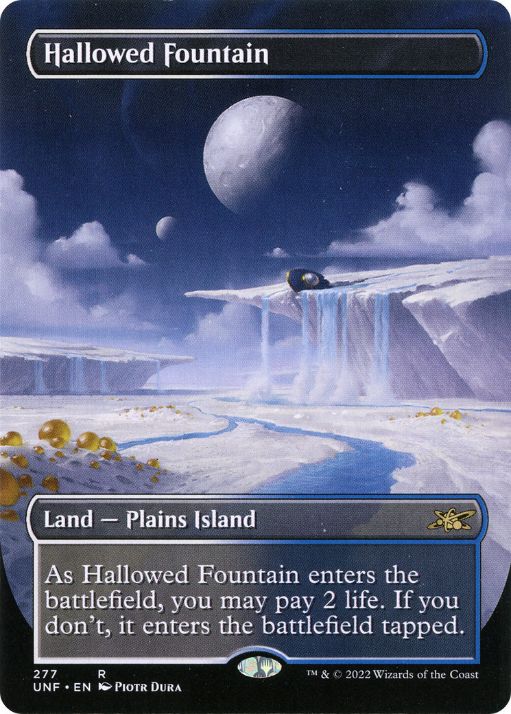 Hallowed Fountain (Borderless) (UNF-277) - Unfinity - Magic The Gathering
