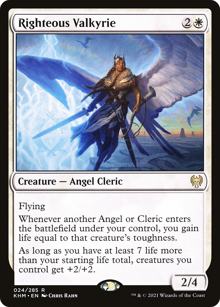 FOIL Righteous Valkyrie (KHM-024) - Kaldheim - Magic The Gathering