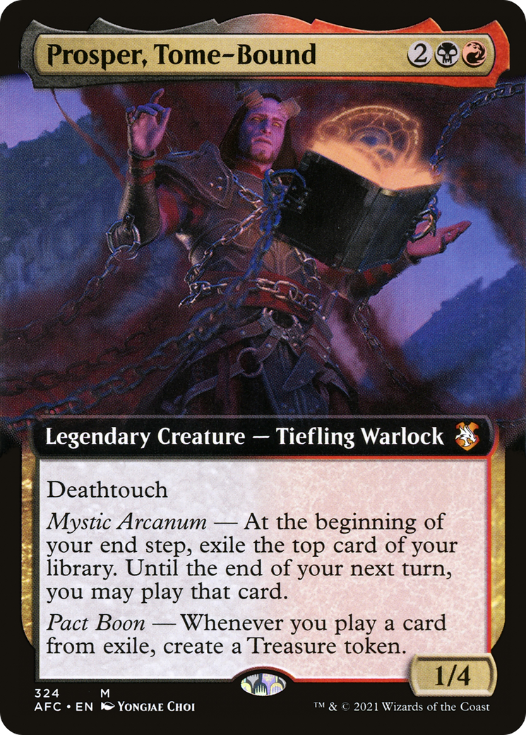 Prosper, Tome-Bound (Extended Art) (AFC-324) - Forgotten Realms Commander - Magic The Gathering
