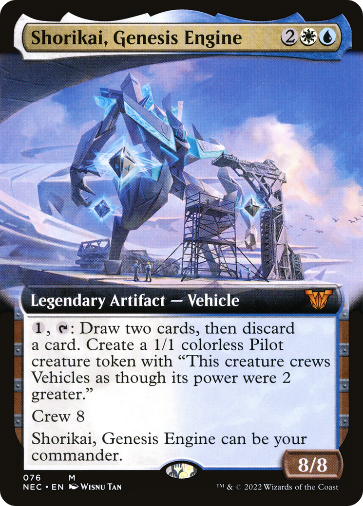 Shorikai, Genesis Engine (Extended Art) (NEC-076) - Neon Dynasty Commander - Magic The Gathering