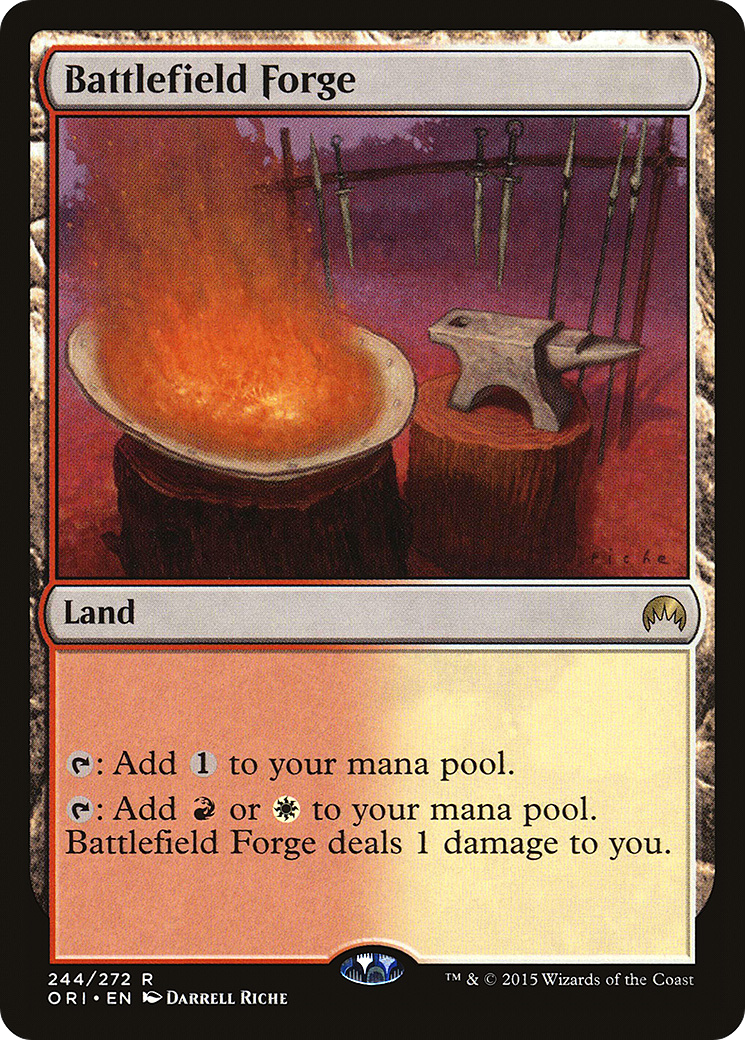 FOIL Battlefield Forge (ORI-244) - Magic Origins - Magic The Gathering