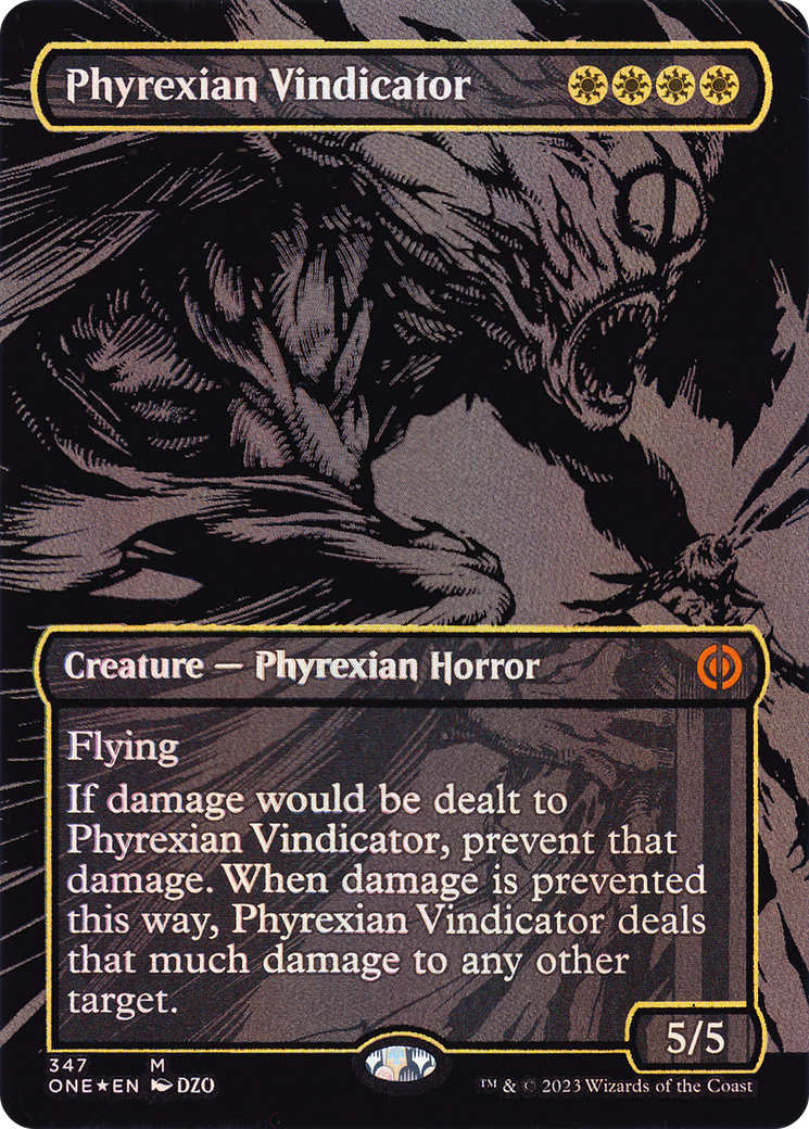 FOIL Phyrexian Vindicator (Oil Slick Raised Foil) (ONE-347) - Phyrexia: All Will Be One - Magic The Gathering