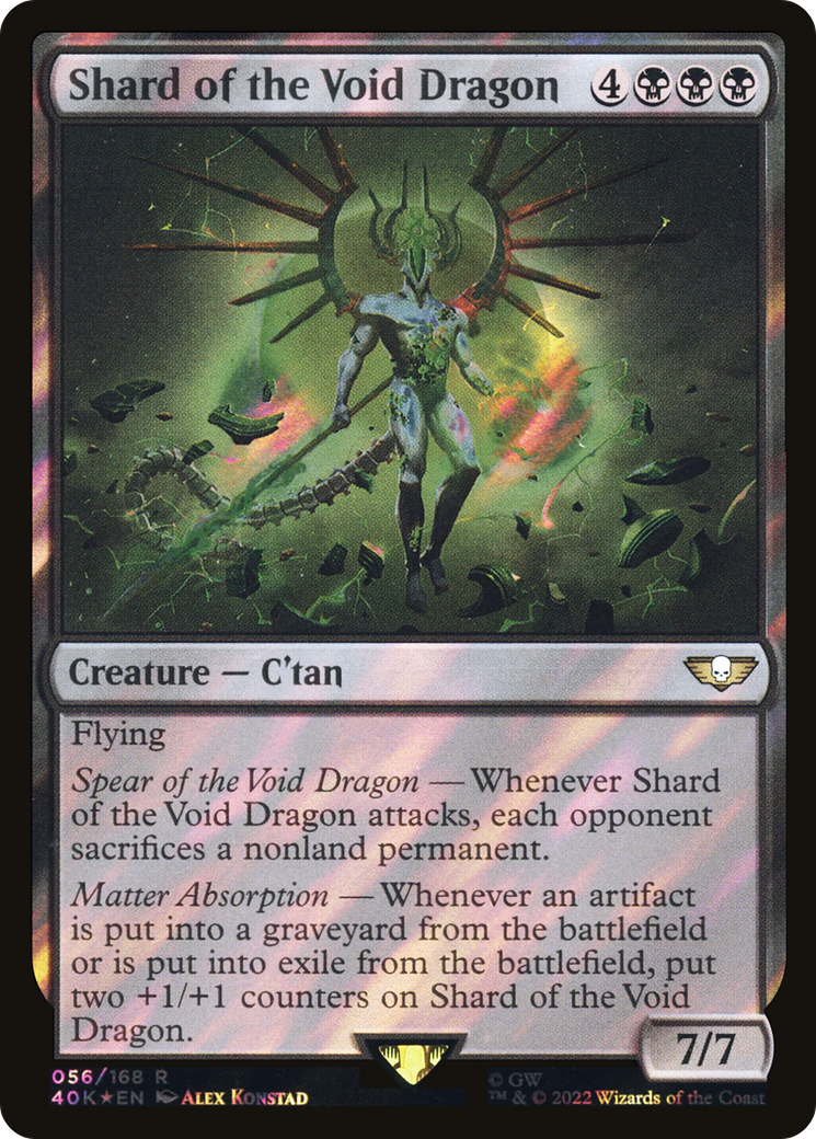 FOIL Shard of the Void Dragon (Surge Foil) (40K-056) - Warhammer 40,000 Commander - Magic The Gathering