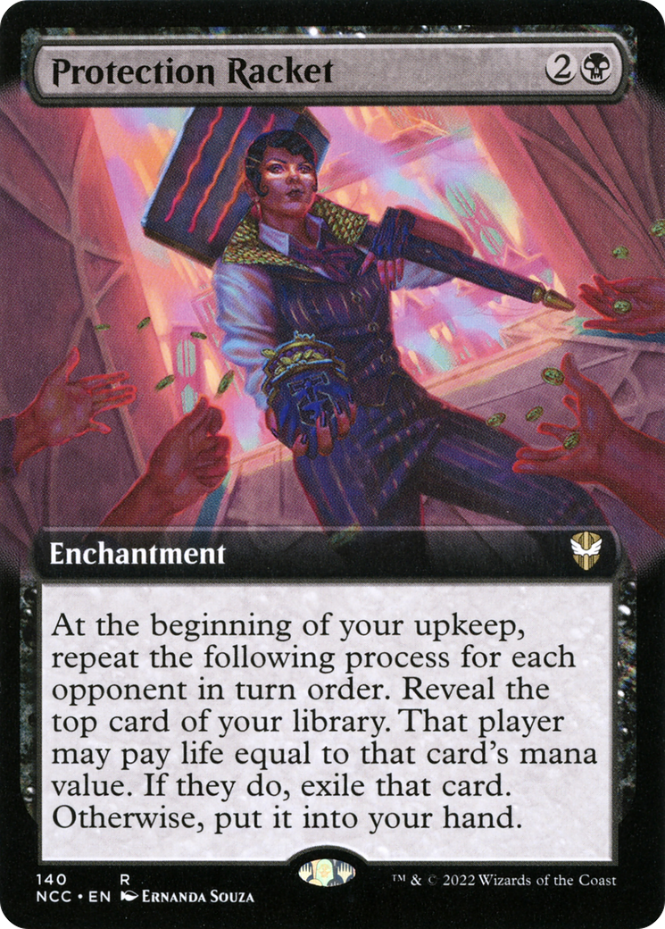 Protection Racket (Extended Art) (NCC-140) - New Capenna Commander - Magic The Gathering