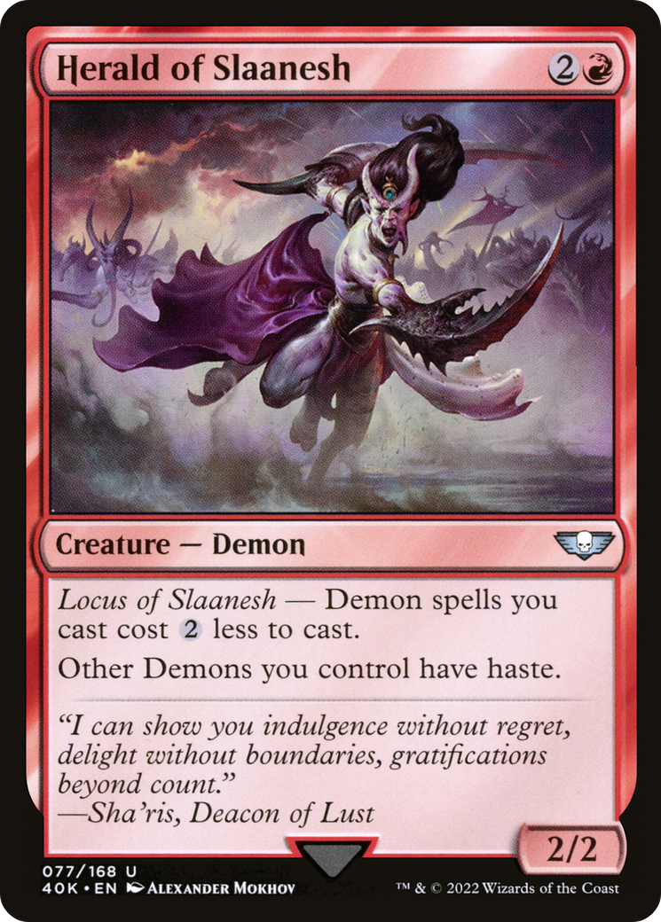 Herald of Slaanesh (40K-077) - Warhammer 40,000 Commander - Magic The Gathering