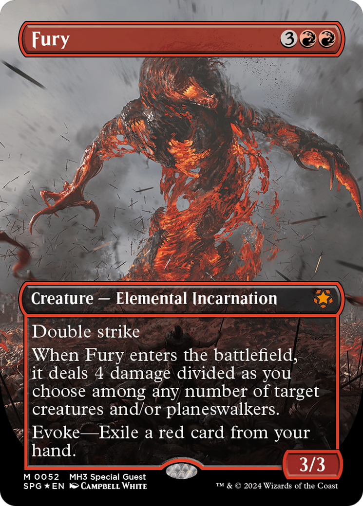 FOIL Fury (Borderless) (Textured Foil) (SPG-052) - Special Guests - Magic The Gathering