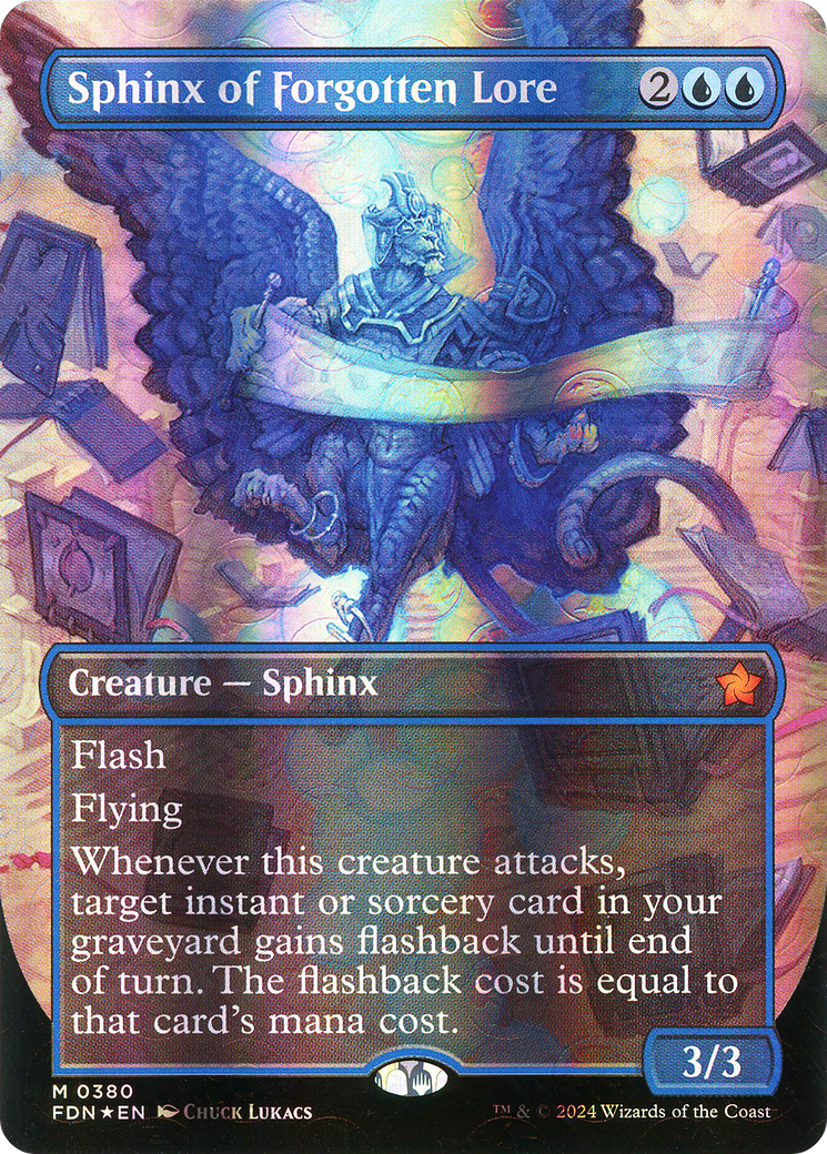 FOIL Sphinx of Forgotten Lore (FDN-380) - Foundations - Magic The Gathering