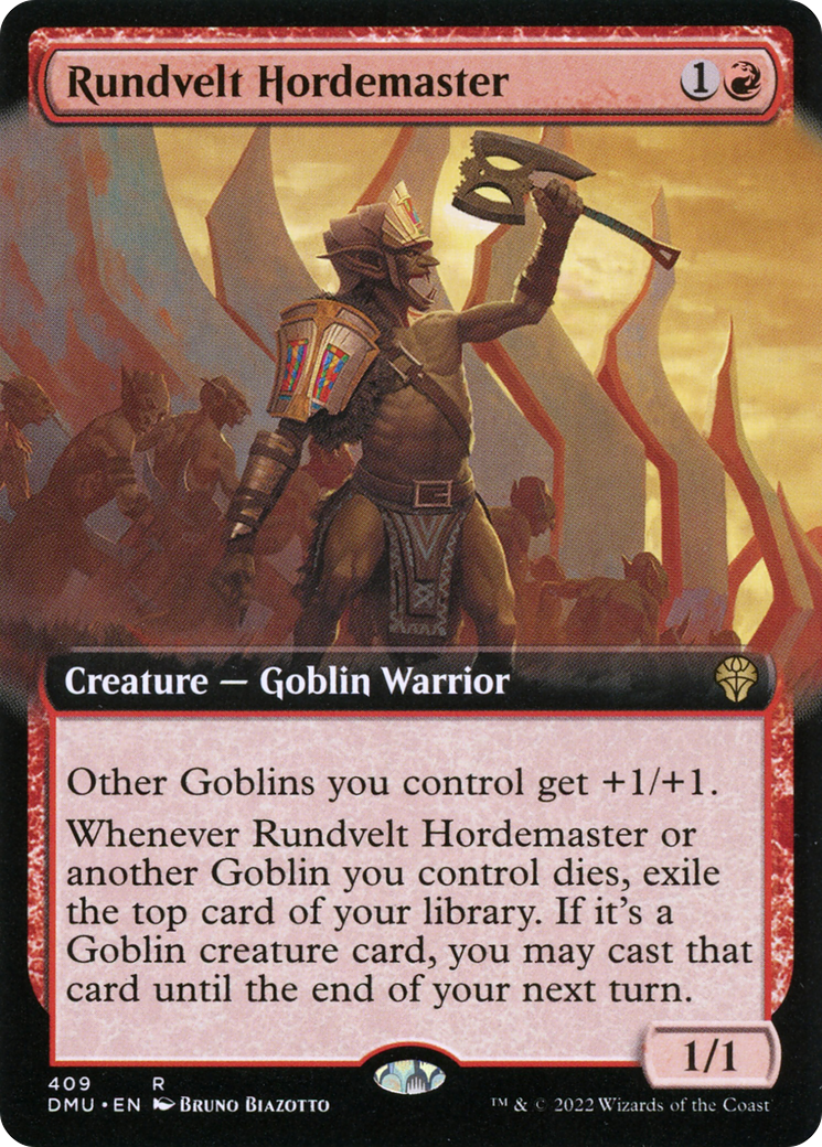 Rundvelt Hordemaster (Extended Art) (DMU-409) - Dominaria United - Magic The Gathering