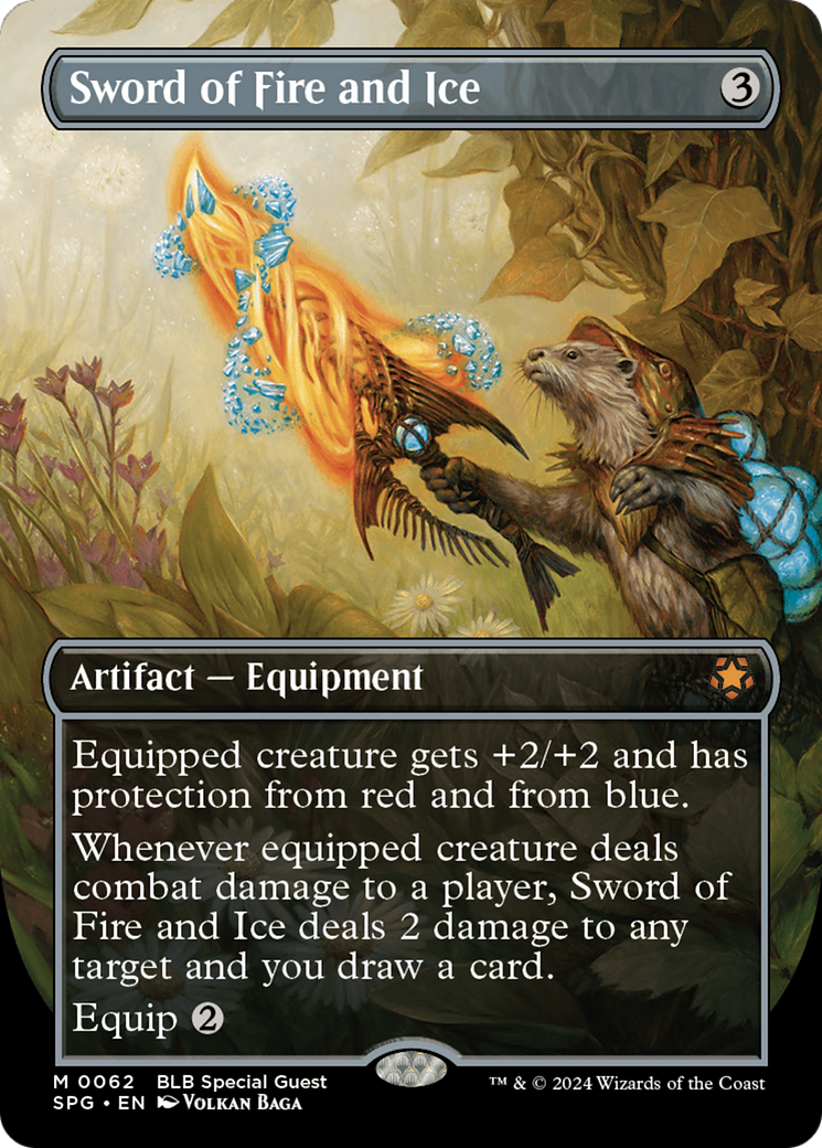 FOIL Sword of Fire and Ice (Borderless) (SPG-062) - Special Guests - Magic The Gathering
