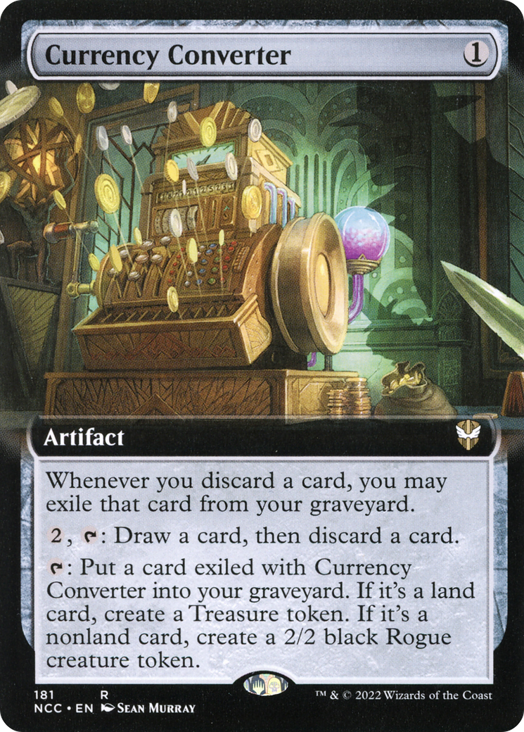 Currency Converter (Extended Art) (NCC-181) - New Capenna Commander - Magic The Gathering