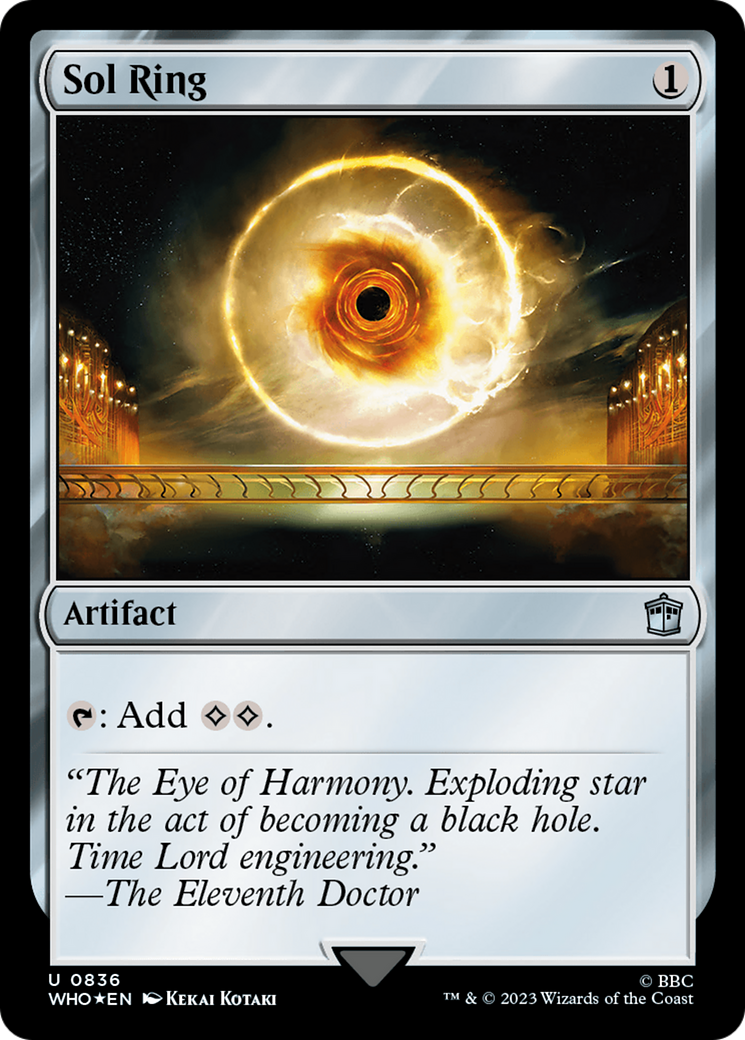 FOIL Sol Ring (Surge Foil) (WHO-836) - Doctor Who - Magic The Gathering