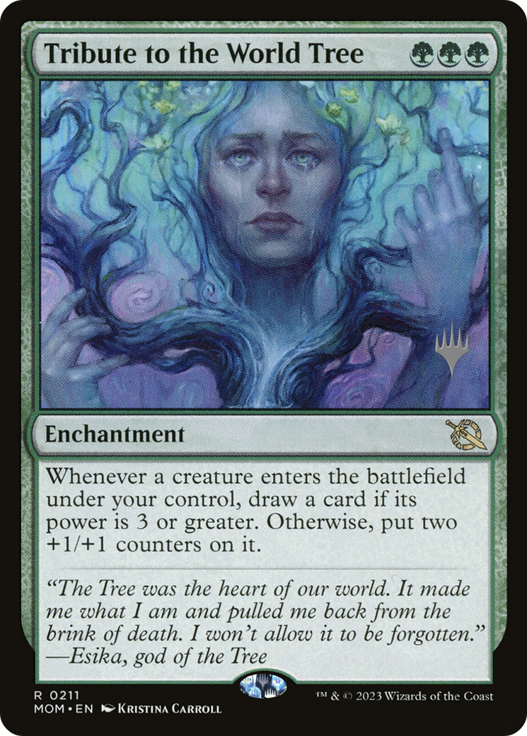 FOIL Tribute to the World Tree (PPMOM-211) - March of the Machine Promos - Magic The Gathering