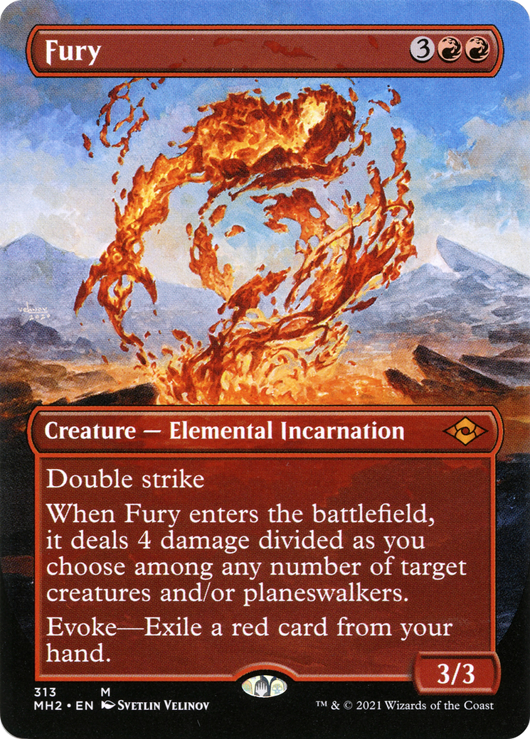 Fury (Borderless) (MH2-313) - Modern Horizons 2 - Magic The Gathering