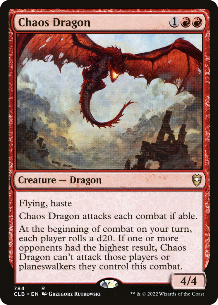 Chaos Dragon (CLB-784) - Commander Legends: Battle for Baldur's Gate - Magic The Gathering