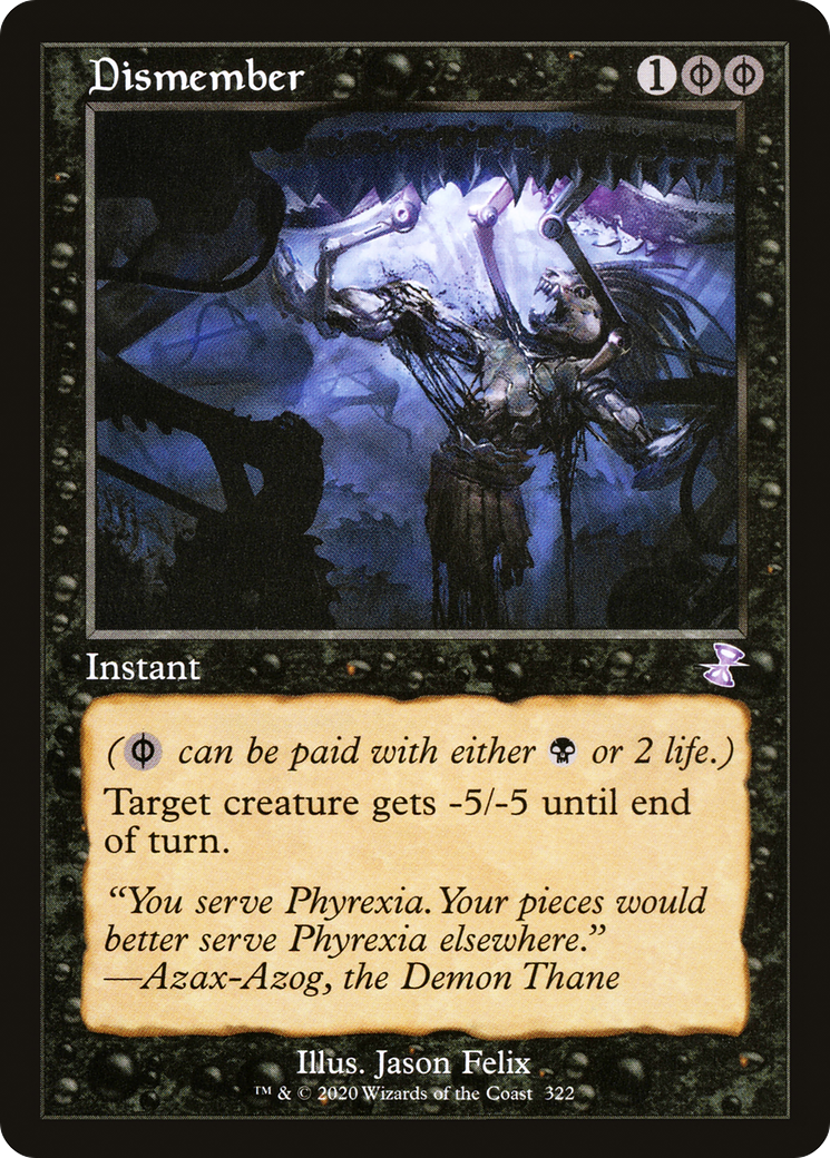 FOIL Dismember (TSR-322) - Time Spiral Remastered - Magic The Gathering