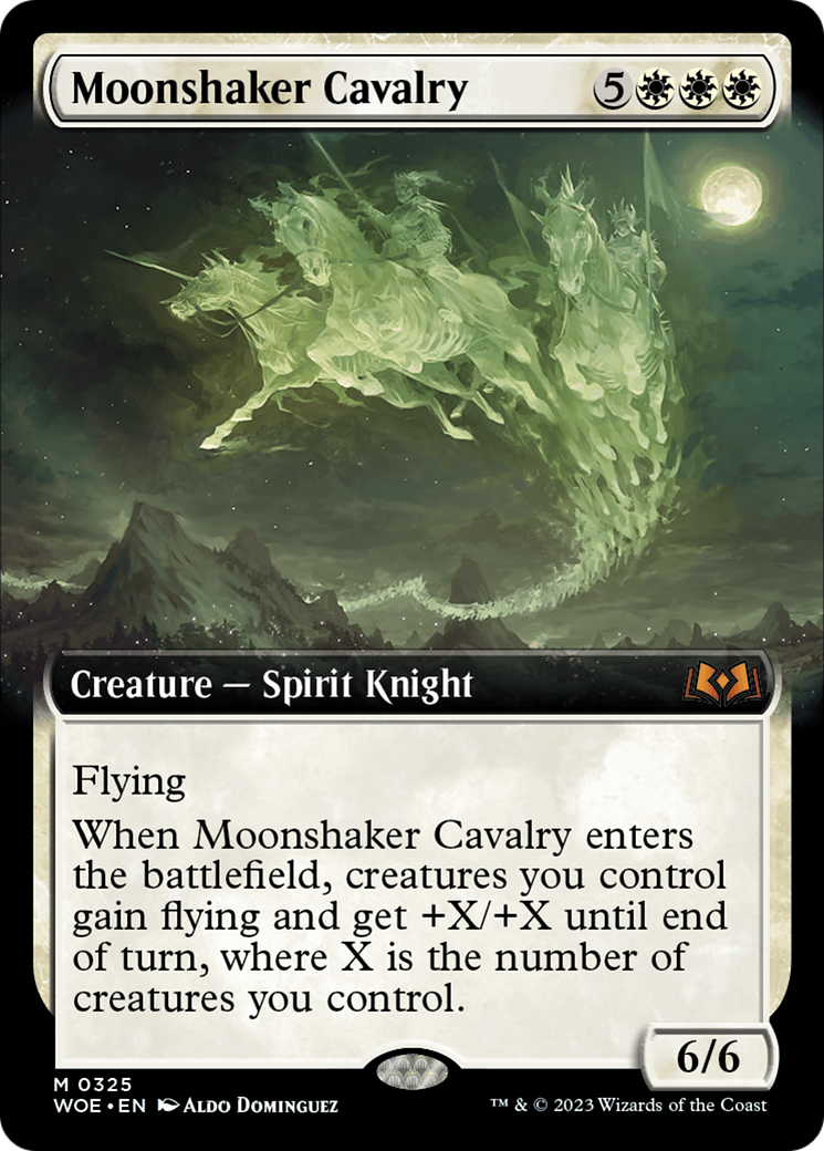 FOIL Moonshaker Cavalry (Extended Art) (WOE-325) - Wilds of Eldraine - Magic The Gathering