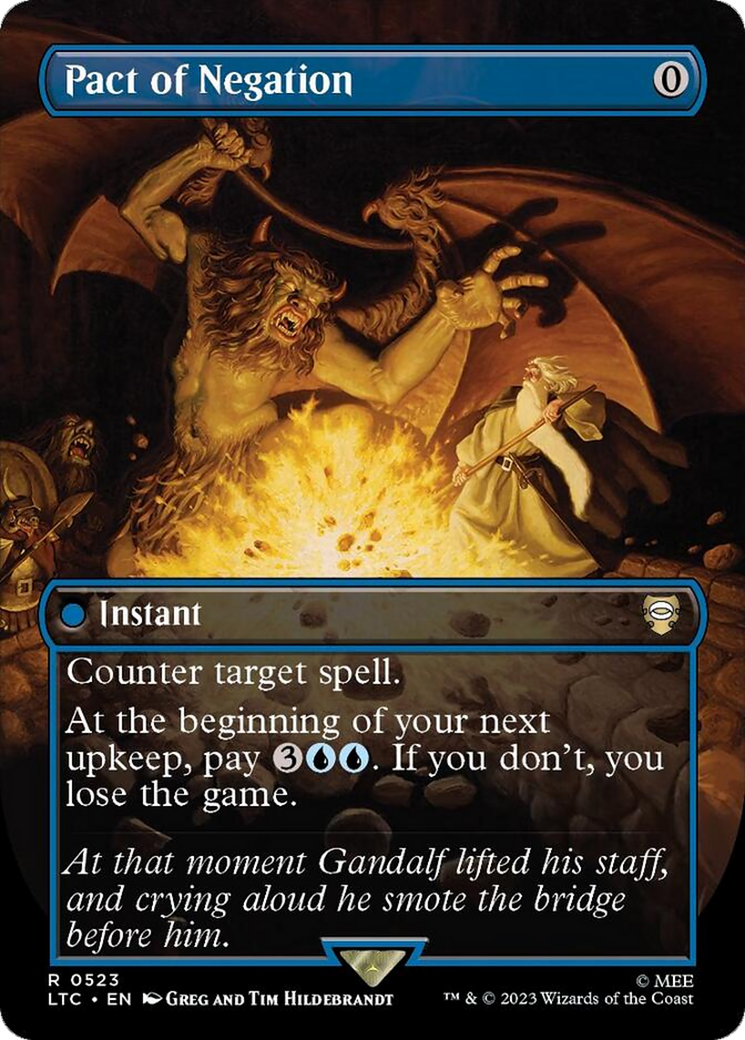 Pact of Negation (Borderless) (LTC-523) - Tales of Middle-earth Commander - Magic The Gathering