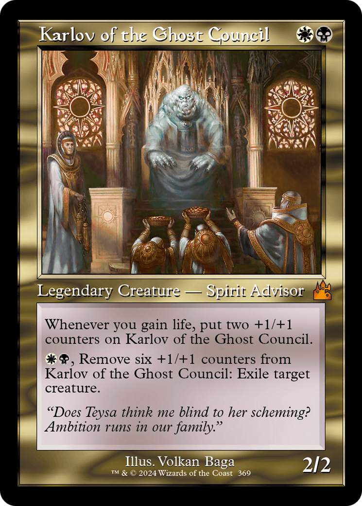 FOIL Karlov of the Ghost Council (Retro Frame) (RVR-369) - Ravnica Remastered - Magic The Gathering