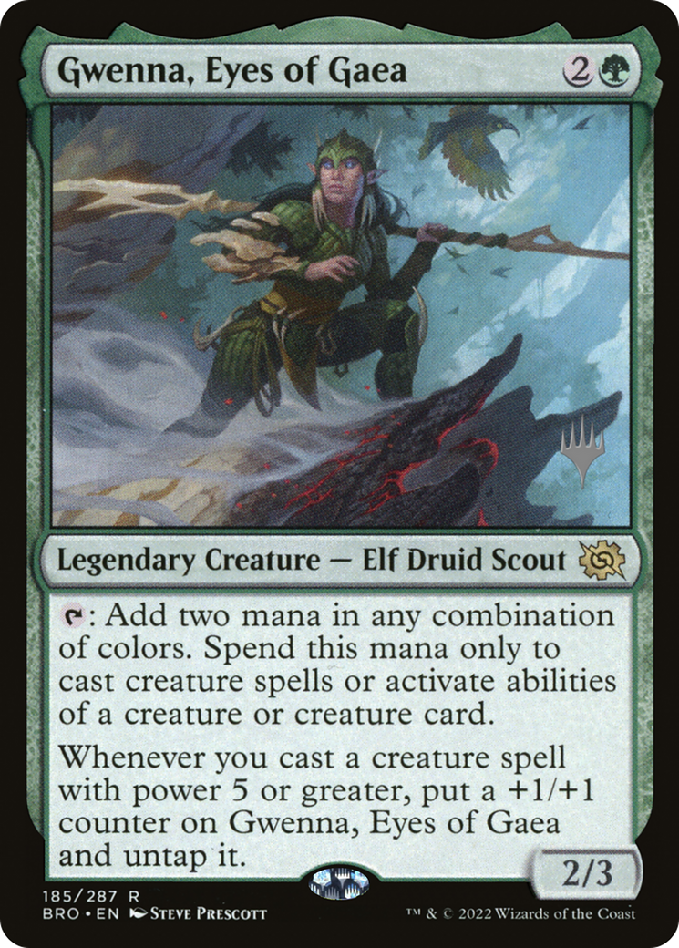 FOIL Gwenna, Eyes of Gaea (PPBRO-185P) - The Brothers' War Promos - Magic The Gathering