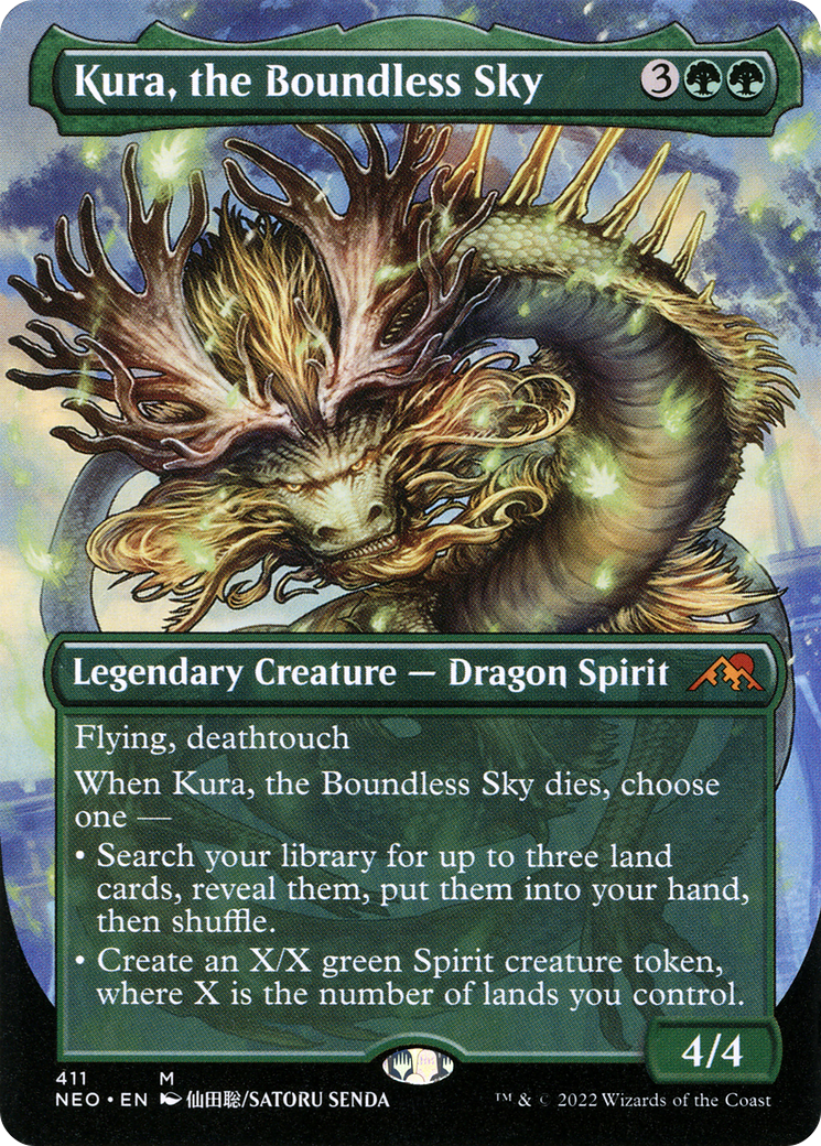 Kura, the Boundless Sky (Borderless) (NEO-411) - Kamigawa: Neon Dynasty - Magic The Gathering