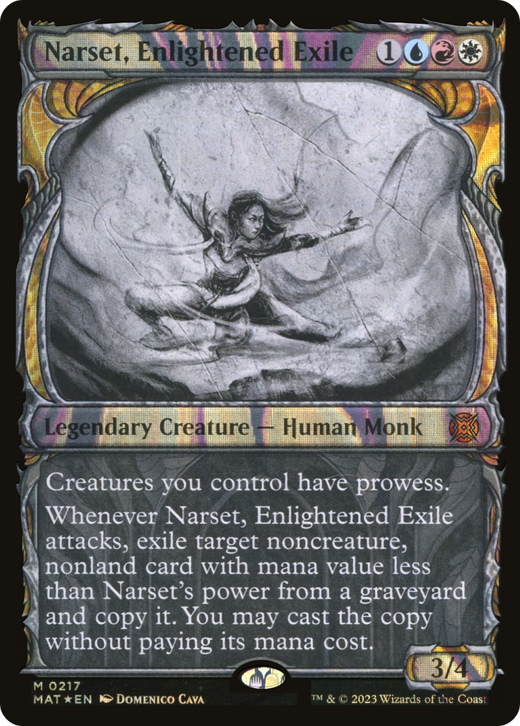 FOIL Narset, Enlightened Exile (Halo Foil) (MAT-217) - March of the Machine: The Aftermath - Magic The Gathering