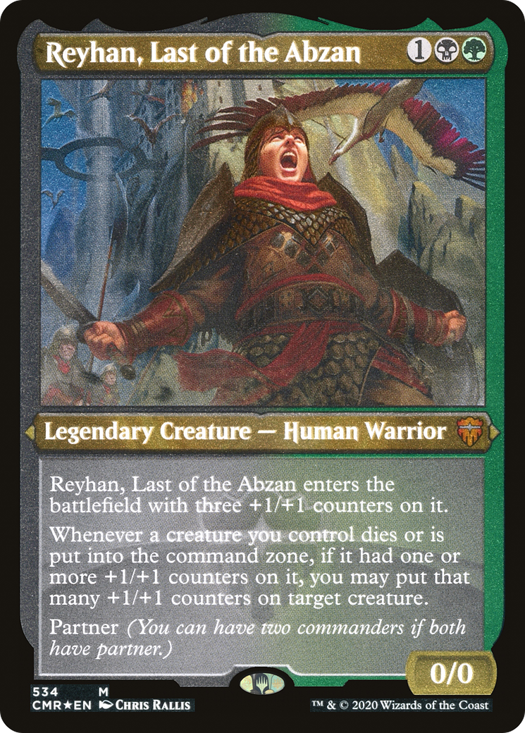 ETCHED FOIL Reyhan, Last of the Abzan (Foil Etched) (CMR-534) - Commander Legends - Magic The Gathering
