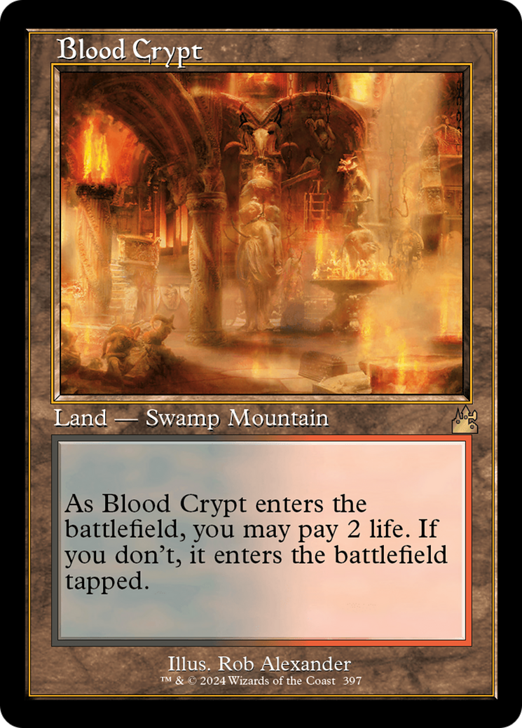 Blood Crypt (Retro Frame) (RVR-397) - Ravnica Remastered - Magic The Gathering