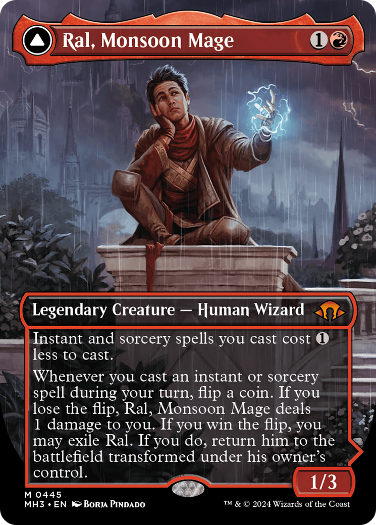 Ral, Monsoon Mage (Borderless) (MH3-445) - Modern Horizons 3 - Magic The Gathering