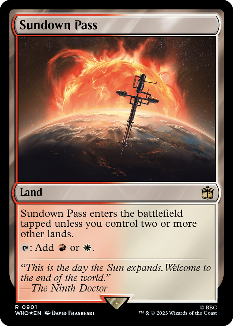 FOIL Sundown Pass (Surge Foil) (WHO-901) - Doctor Who - Magic The Gathering