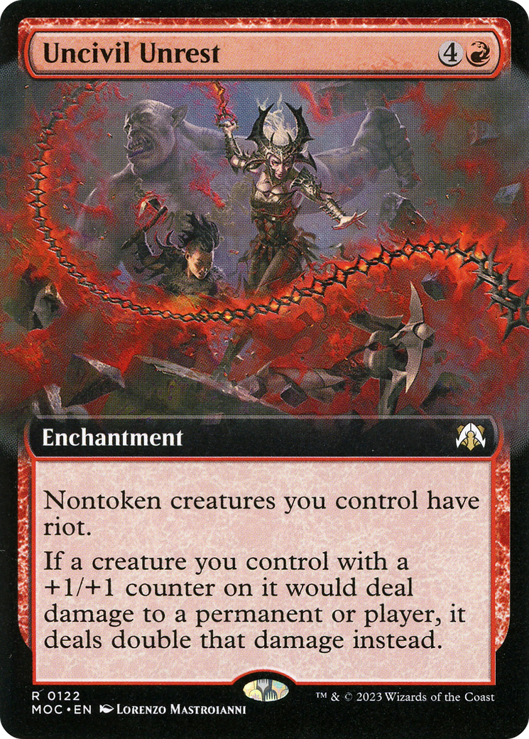 Uncivil Unrest (Extended Art) (MOC-122) - March of the Machine Commander - Magic The Gathering