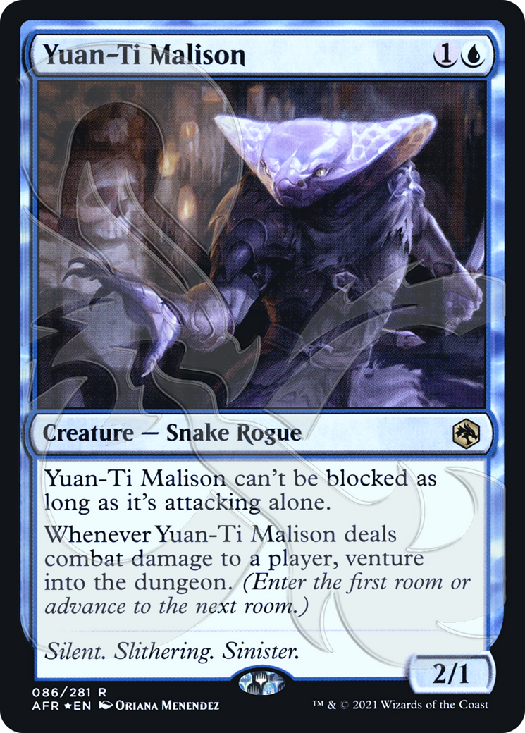 FOIL Yuan-Ti Malison (AFR&-86A) - Adventures in the Forgotten Realms Promos - Magic The Gathering