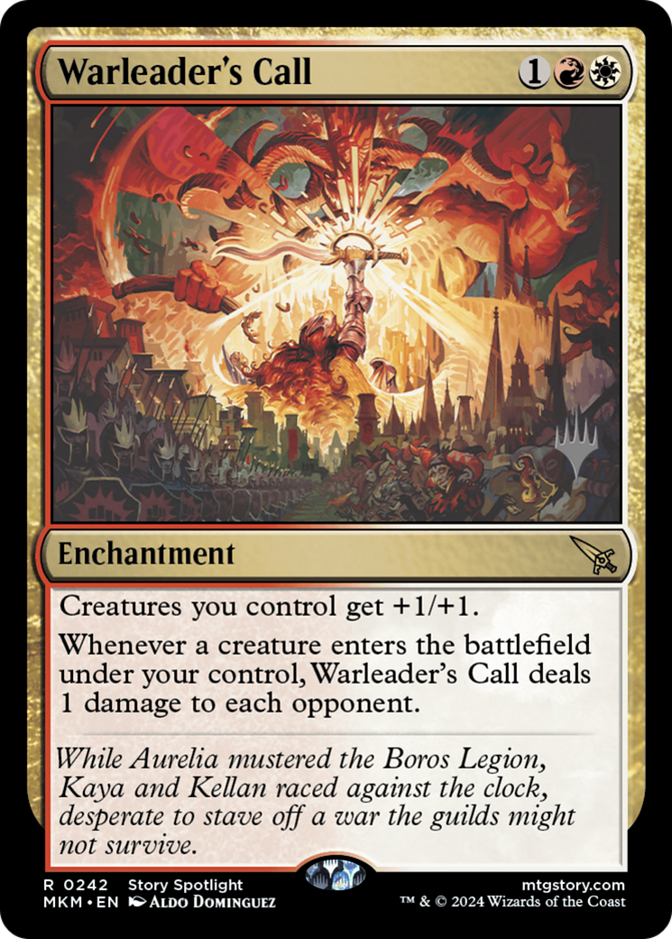 FOIL Warleader's Call (PPMKM-242P) - Murders at Karlov Manor Promos - Magic The Gathering