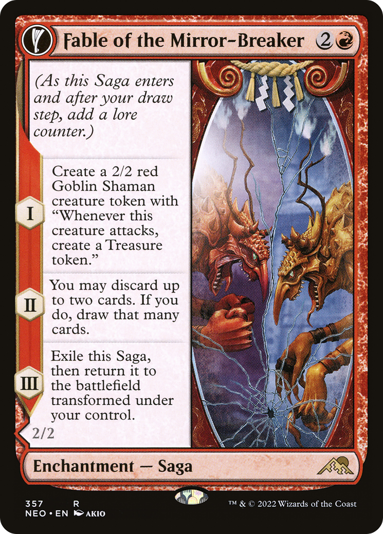 Fable of the Mirror-Breaker (Showcase) (NEO-357) - Kamigawa: Neon Dynasty - Magic The Gathering