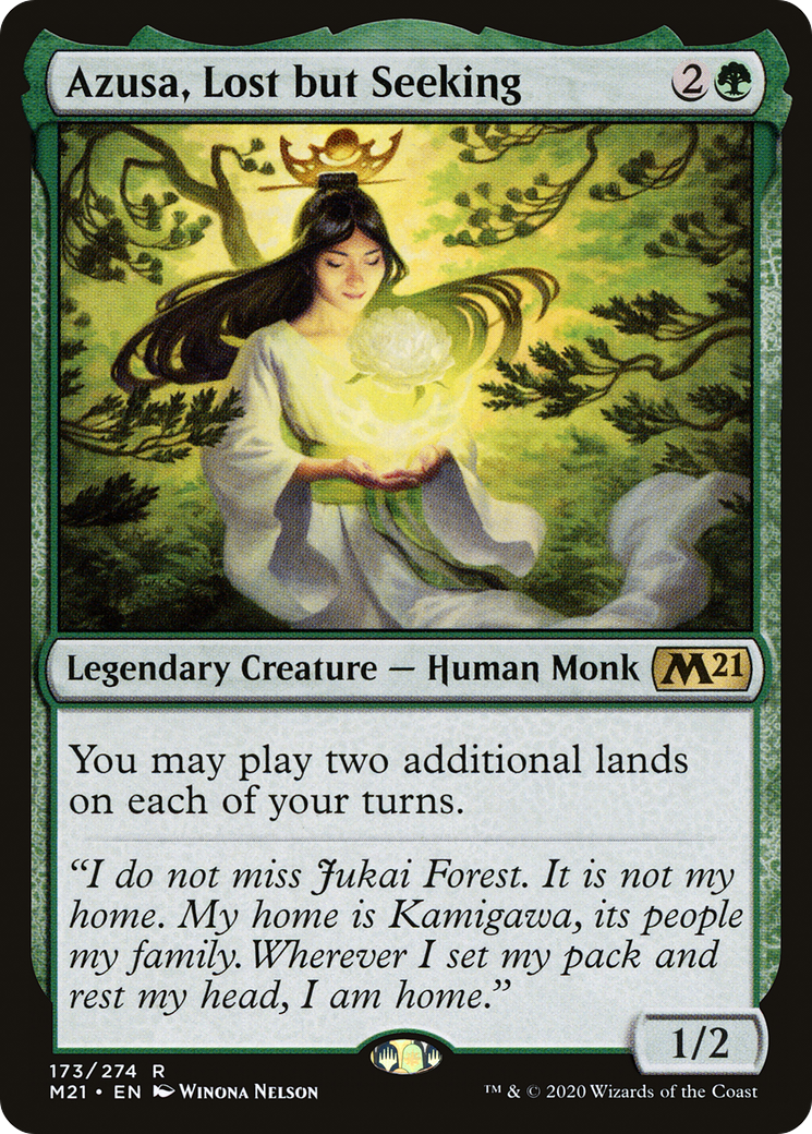 FOIL Azusa, Lost but Seeking (M21-173) - Core Set 2021 - Magic The Gathering