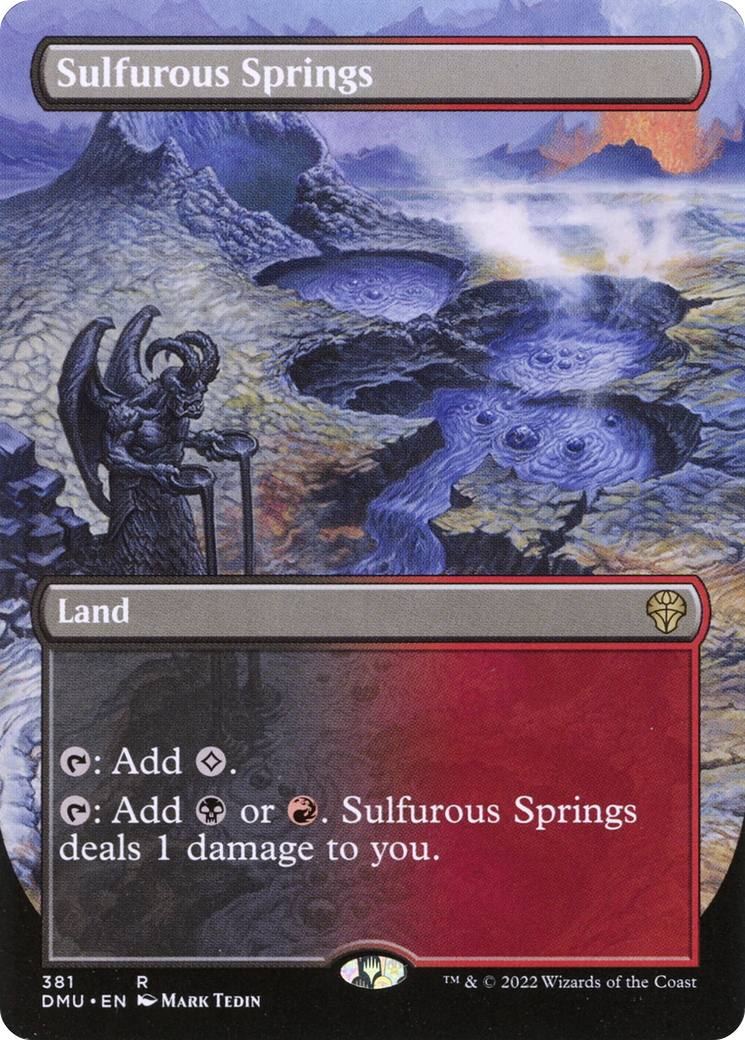 FOIL Sulfurous Springs (Borderless) (DMU-381) - Dominaria United - Magic The Gathering