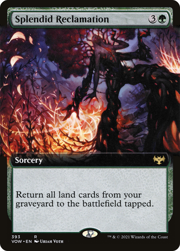 FOIL Splendid Reclamation (Extended Art) (VOW-393) - Innistrad: Crimson Vow - Magic The Gathering