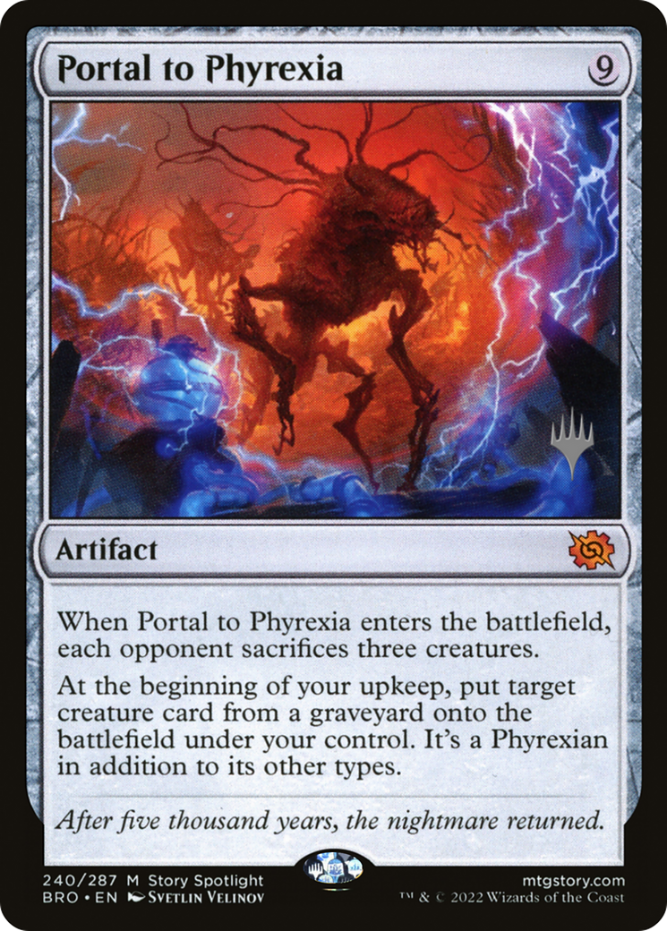 FOIL Portal to Phyrexia (PPBRO-240P) - The Brothers' War Promos - Magic The Gathering