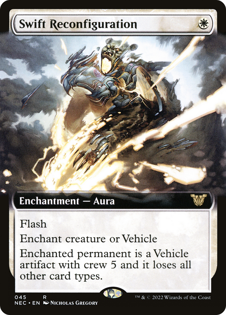 Swift Reconfiguration (Extended Art) (NEC-045) - Neon Dynasty Commander - Magic The Gathering