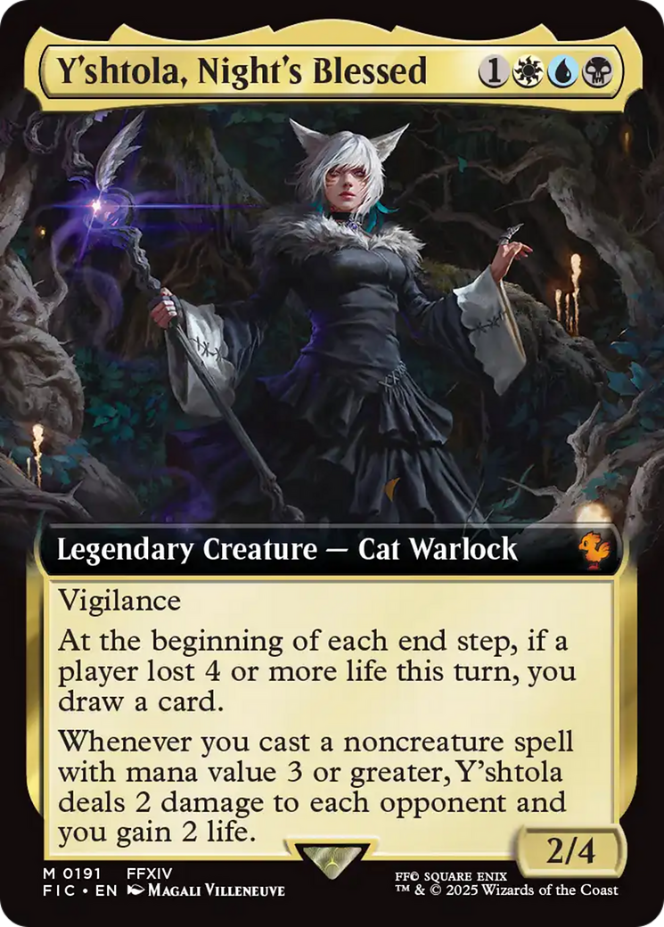 FOIL Y'shtola, Night's Blessed (Extended Art) (FIC-191) - Commander: FINAL FANTASY - Magic The Gathering