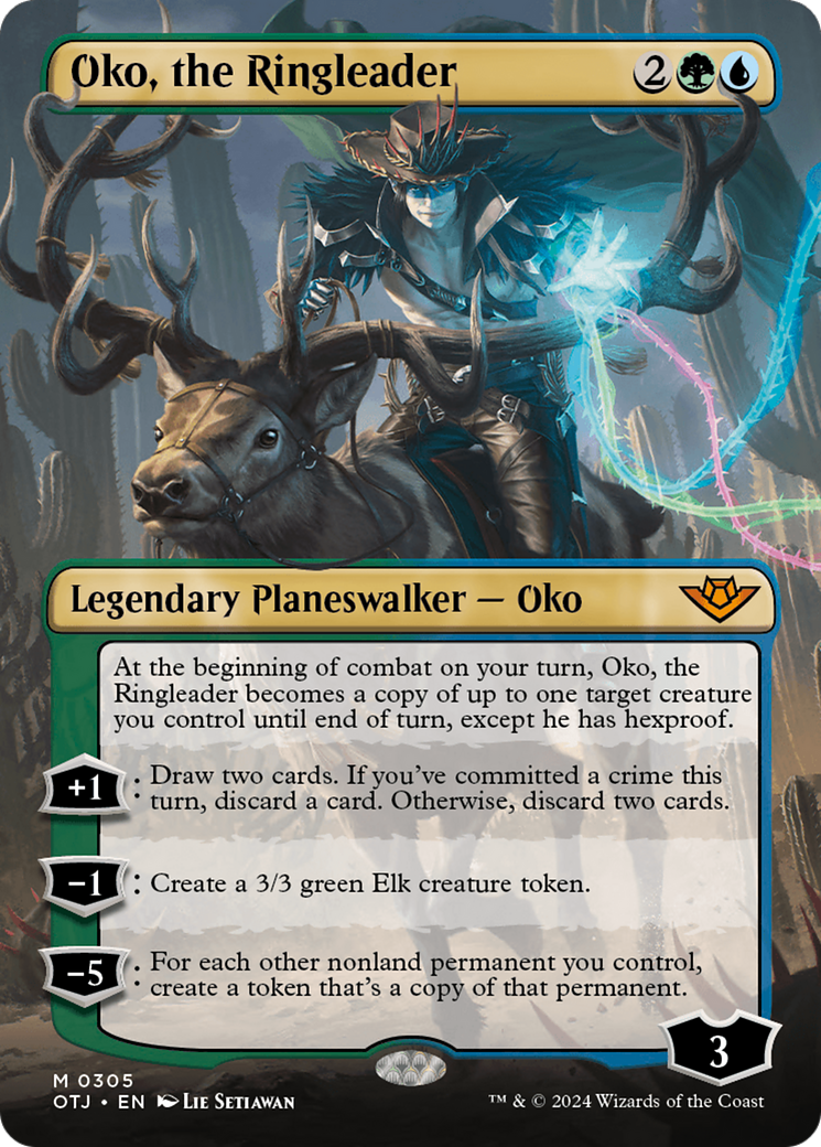 FOIL Oko, the Ringleader (Borderless) (OTJ-305) - Outlaws of Thunder Junction - Magic The Gathering