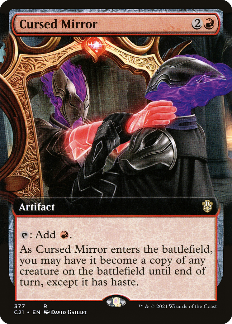 Cursed Mirror (Extended Art) (C21-377) - Commander 2021 - Magic The Gathering