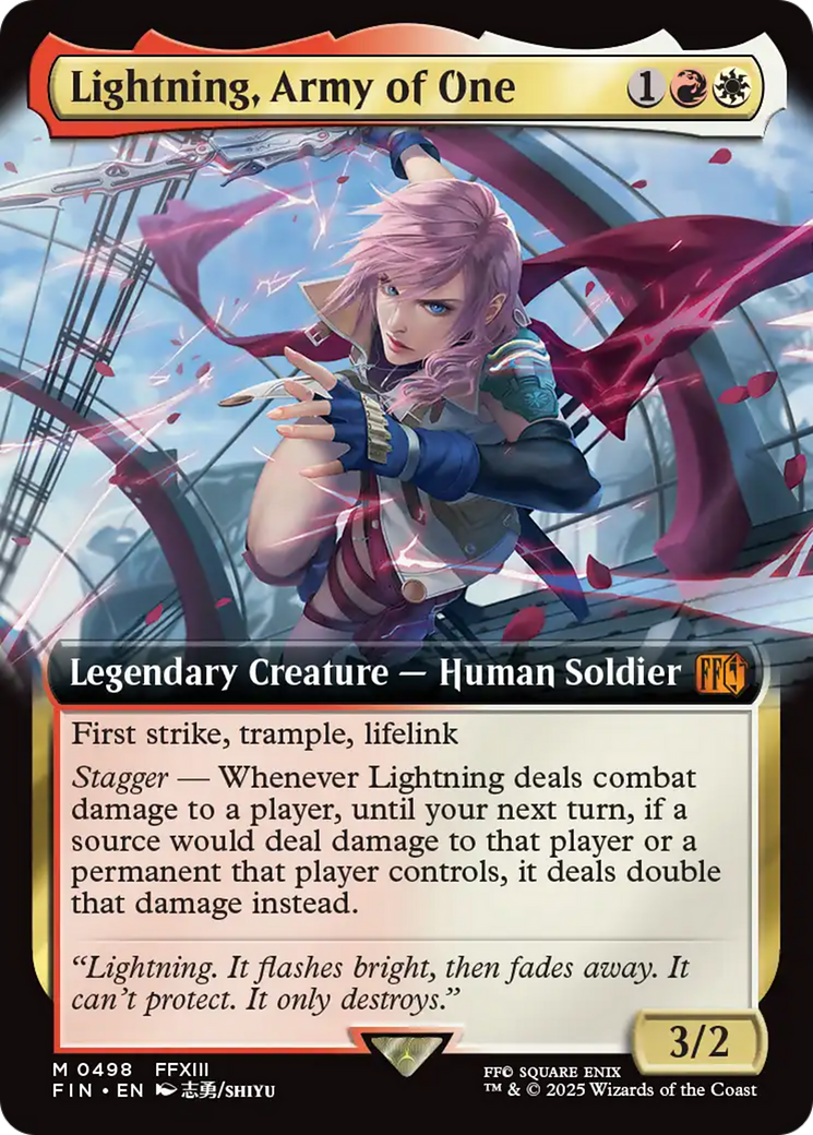Lightning, Army of One (FIN-498) - FINAL FANTASY - Magic The Gathering