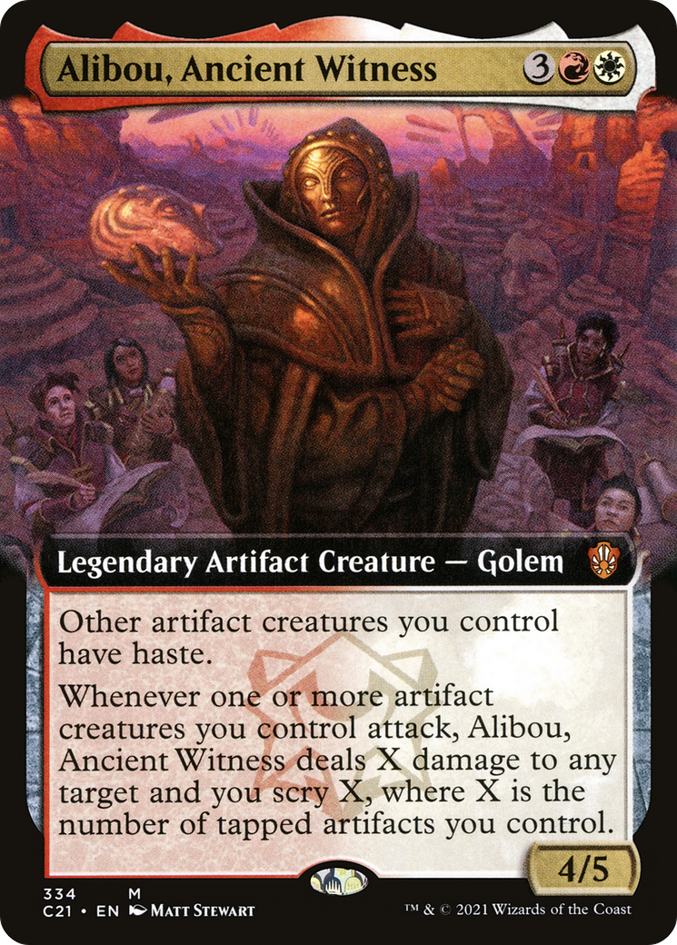 Alibou, Ancient Witness (Extended Art) (C21-334) - Commander 2021: (Extended Art) - Magic The Gathering
